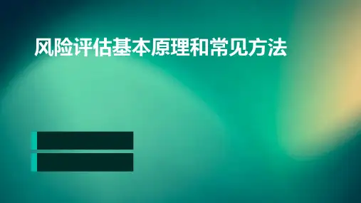 风险评估基本原理和常见方法
