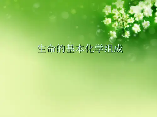生命的基本化学组成优秀课件