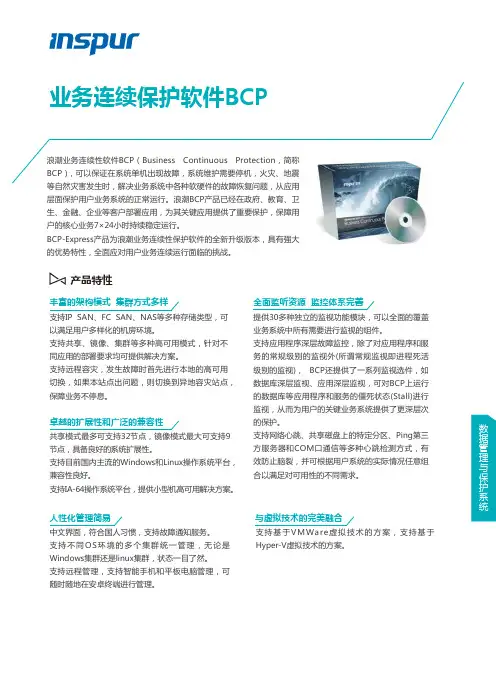 业务连续保护软件BCP