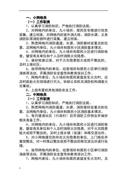 网格员工作职责 2