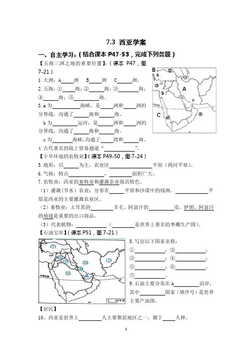 7.3西亚学案
