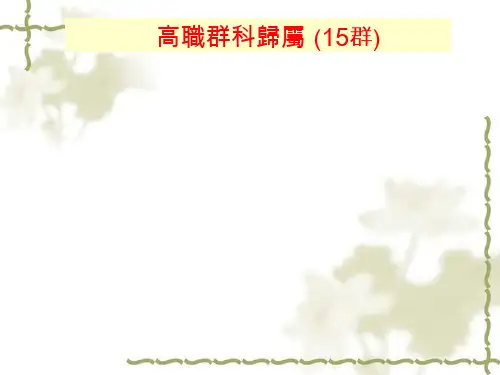 高职群科简介