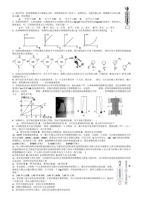 (完整版)初二物理力学练习题(精华版)