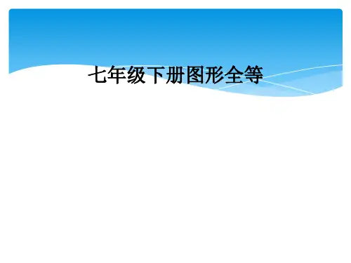 七年级下册图形全等