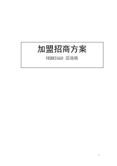 加盟招商方案衣服