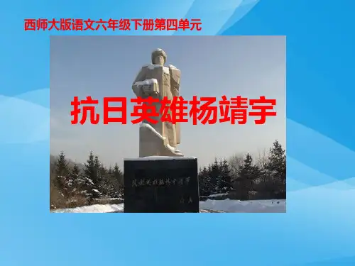 西师大版小学六年级语文下册第16课《抗日英雄杨靖宇PPT课件》课件PPT