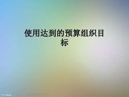 使用达到的预算组织目标