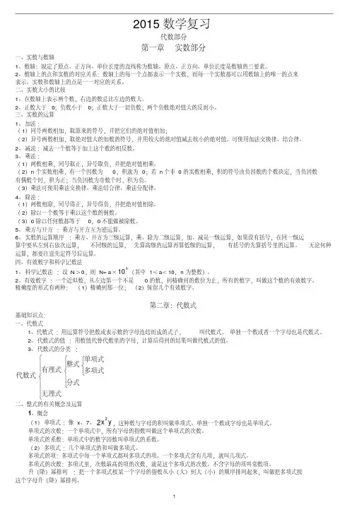 2015中考数学总复习资料