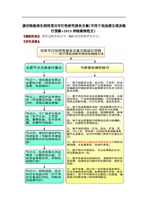废旧轮胎再生利用项目可行性研究报告方案(可用于发改委立项及银行贷款+详细案例范文)