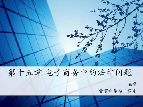 华理电子商务课件 第15章 电子商务法律