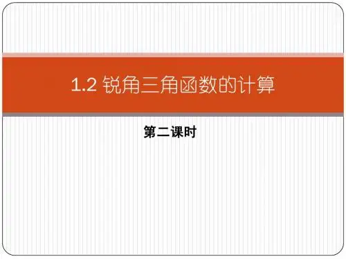 1.2锐角三角函数的计算(2)