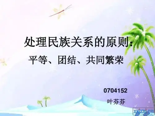 处理民族关系的原则
