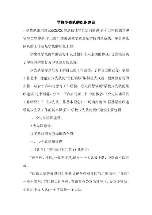 学校少先队的组织建设.doc