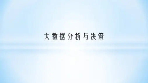 大数据分析与决策研究报告