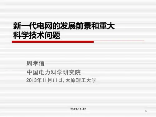 新一代电网的发展前景和重大科学技术问题