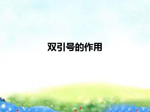 双引号破折号的作用PPT课件