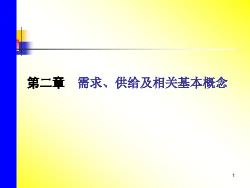 第二章需求供给曲线及有关应用总结