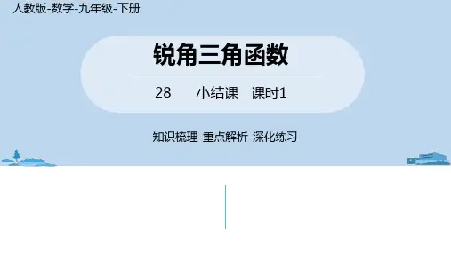 初中数学《锐角三角函数》优质课教学PPT1
