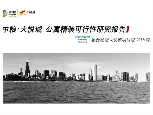 2021天津中粮大悦城公寓精装可行性研究报告.ppt
