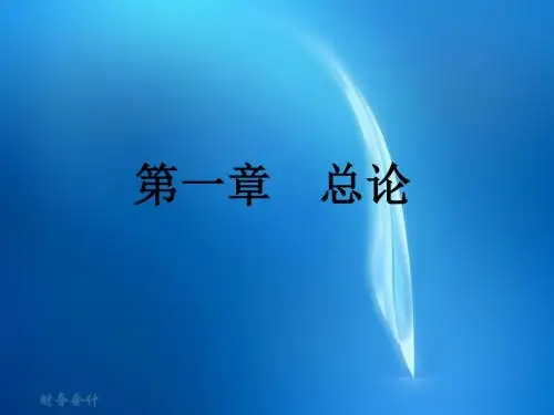 财务会计PPT  01第一章总论