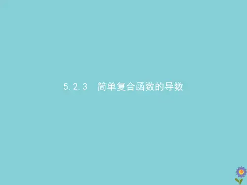 新教材高中数学第五章一元函数的导数及其应用5.2导数的运算5.2.3简单复合函数的导数课件新人教A版