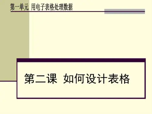 《如何设计表格》PPT课件