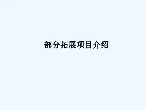 40个拓展项目介绍和图片