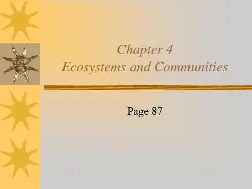 Chapter 4 Ecosystems and Communities