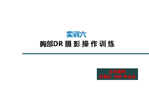 实训六 胸部DR摄影操作训练