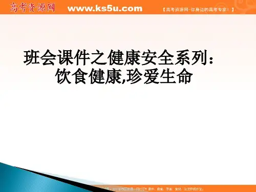 班会之健康安全系列：饮食健康,珍爱生命ppt课件