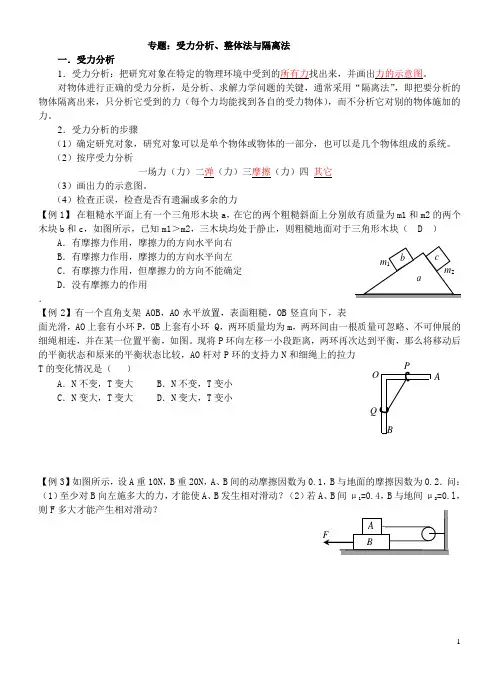 受力分析动态平衡