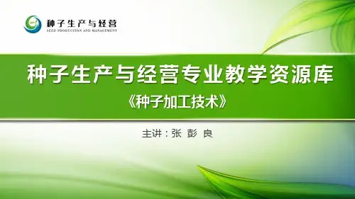 种子加工特殊工序