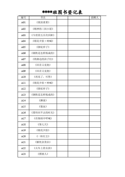 初中生班级图书角推荐阅读书目