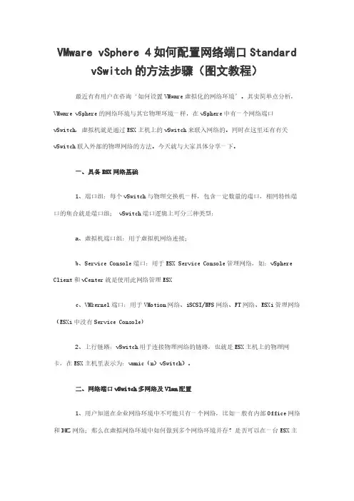 VMware vSphere 4如何配置网络端口Standard vSwitch的方法步骤