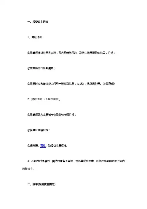 国际货运操作流程