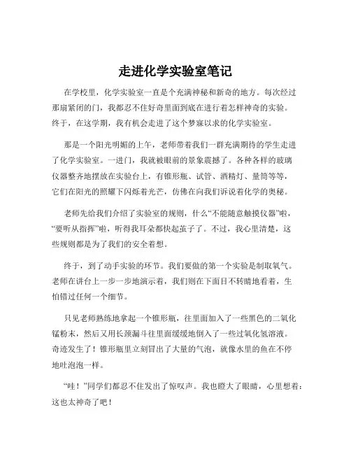 走进化学实验室笔记