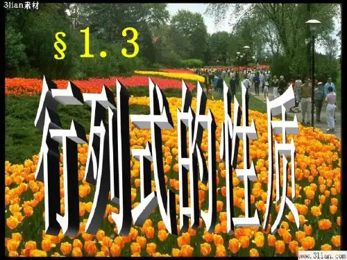 第二节 行列式的性质