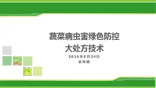 设施蔬菜绿色防控大处方培训2018.5.24