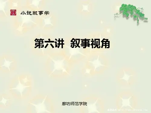 小说叙事学(6) 叙事视角
