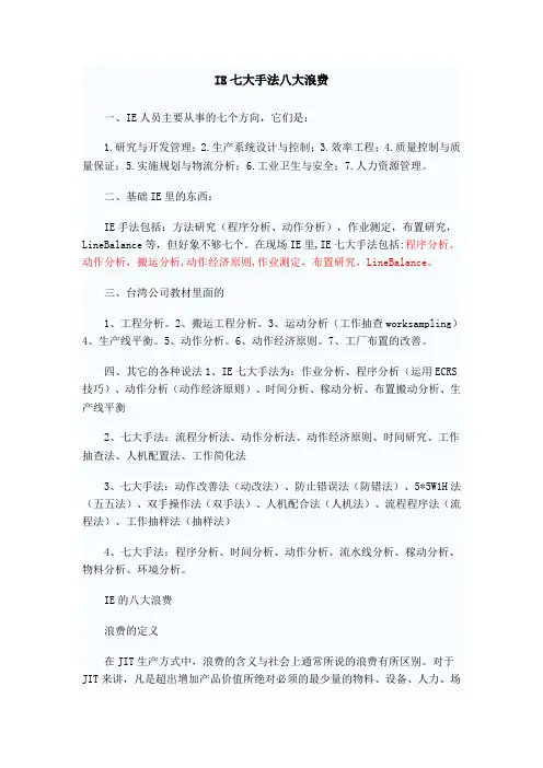 IE七大手法八大浪费 2
