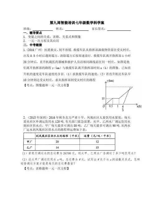 初三数学复习题