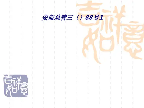 安监总管三号专题培训课件