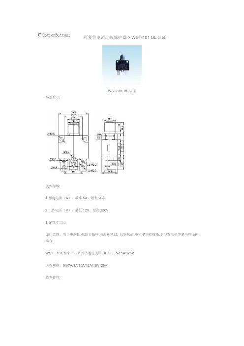 电流过载保护器