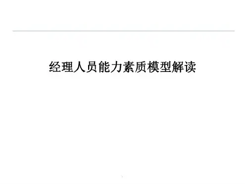 能力素质模型
