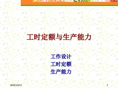 生产管理-工时定额与生产能力(70页)