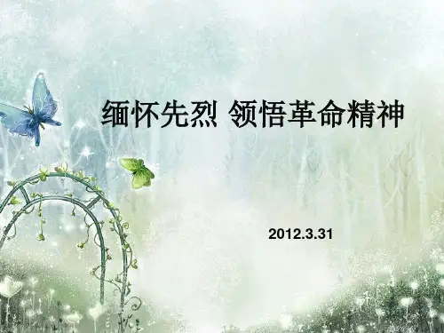 继承革命遗志,缅怀革命先烈主题班会ppt课件