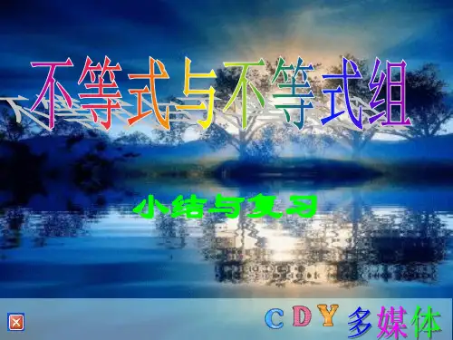 第9章不等式与不等式组复习与小结.05.29PPT课件