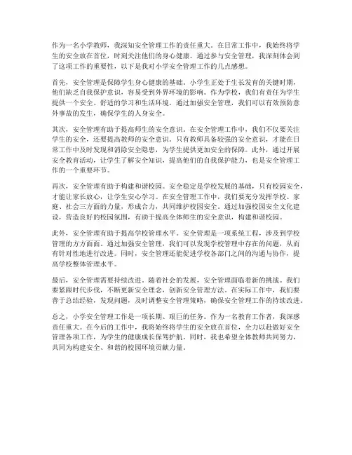 小学安全管理工作感想