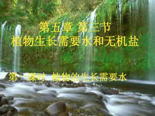 植物生长需要水和无机盐