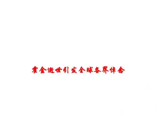 2018年高考政治时事热点课件：霍金逝世引发全球各界悼念 (共12张PPT)